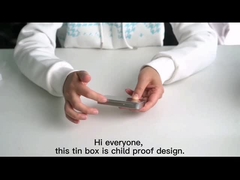 Glissière résistante Tin Box de cigarette de Preroll de bidons d'enfant