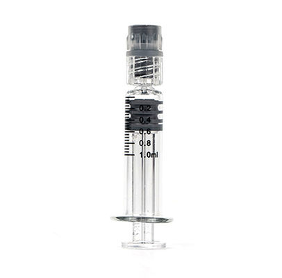 La seringue en verre 1ml de serrure de Luer de glissement de Luer a prérempli la seringue d'huile de Borosilicate