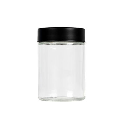 Bouche large 5oz de chanvre de fleur de pot en verre clair de mauvaise herbe sans plomb