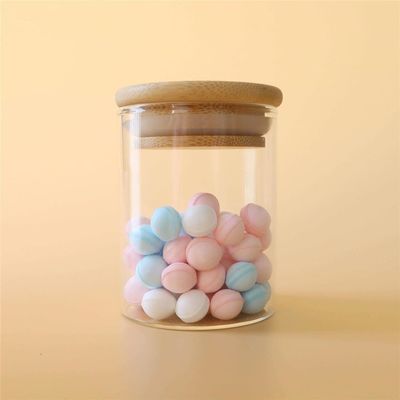 couvercle en bambou de Herb And Spice Containers With de nouille de nourriture en verre de Borosilicate 1-18oz
