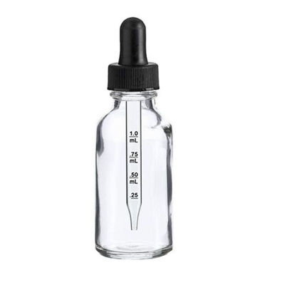 bouteilles en verre claires transparentes de teinture de verre à bouteilles du compte-gouttes 30ml