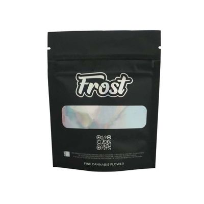 Sacs Mylar à l' épreuve des enfants mat noir personnalisables