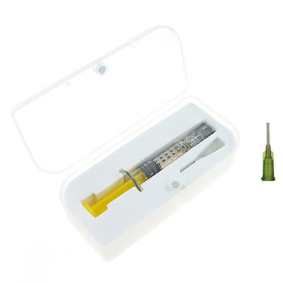 Le paquet fait sur commande en verre 1ml de mauvaise herbe de Borosilicate a coloré la seringue de serrure de Luer pour l'huile de concentré