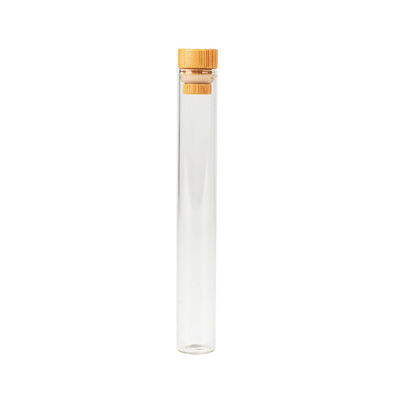 le verre clair de 16x110mm roulent pré le tube avec la preuve en bambou d'odeur de couvercle