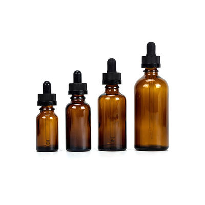 Bouteille en verre claire de compte-gouttes de bleu de cobalt pour le sérum 50ml 100ml d'huile essentielle