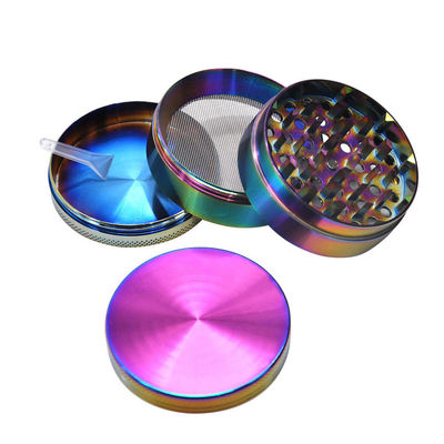 4 couches d'arc-en-ciel en métal d'alliage de Herb Tobacco Grinder Portable Zinc