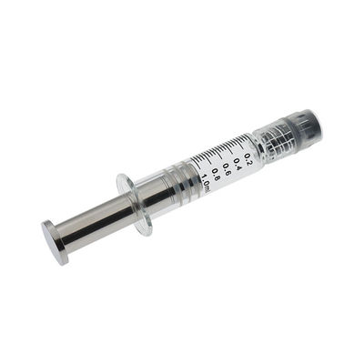 Seringue de serrure de l'huile 1ml Luer de THC avec la fuite de plongeur en métal libre