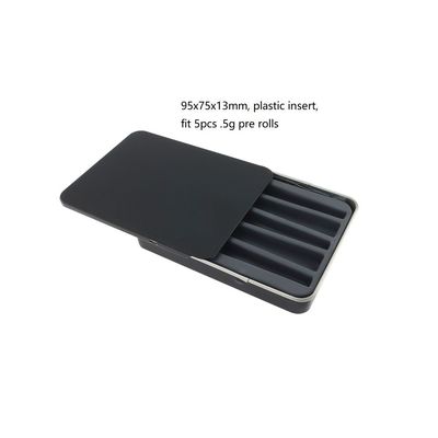 Enfant coulissant rectangulaire Tin Box For résistant 5pcs Prerolls