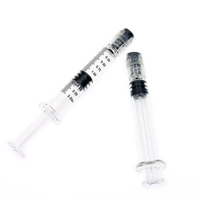 seringue en verre de serrure de 2.25ml Luer pour les seringues réutilisables de limande d'huile de concentré