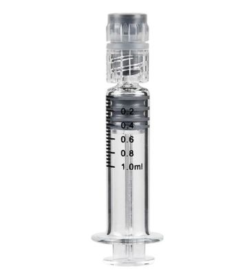Seringue d'huile de serrure de Luer en verre de Borosilicate 1mL Prefillable pour l'huile du  CBD