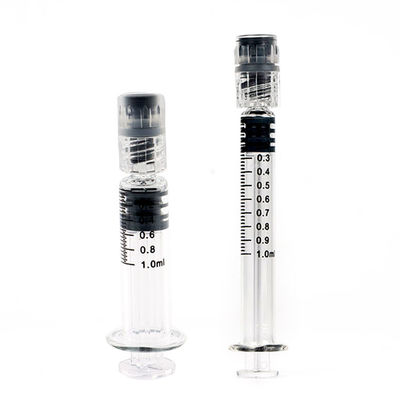 stérile réutilisable de seringue en verre de serrure de 1mL Luer pour l'huile de CBD