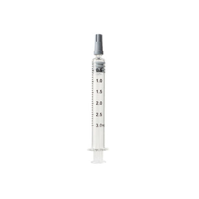 Seringue de serrure en verre 3ml Luer de glissement de Luer réutilisable pour l'huile pure