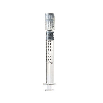 Seringue 1ml en verre réutilisable de Borosilicate en verre de Luer de seringue mince de connecteur