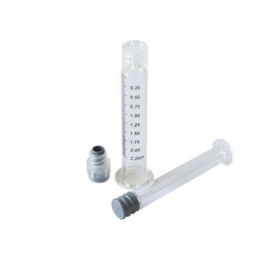 2,25 seringue en verre de serrure de Luer d'huile de ml CBD avec le plongeur en plastique