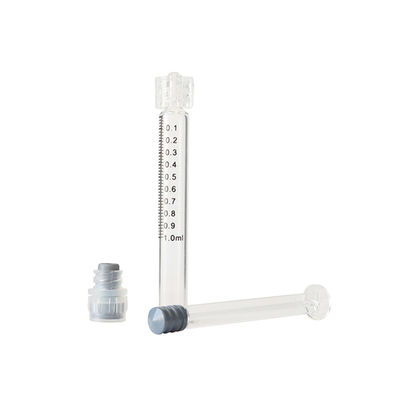 Seringue 1ml en verre réutilisable de Borosilicate en verre de Luer de seringue mince de connecteur