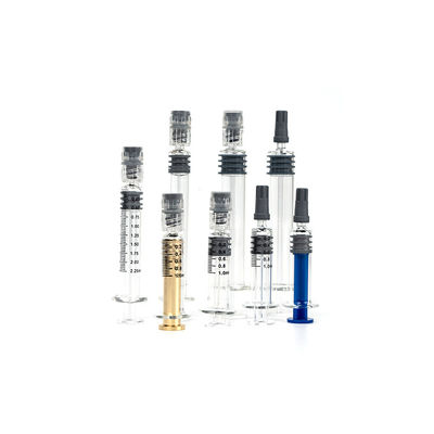 1 ml 2,25 ml 3 ml 5 ml Seringues de borosilicate pré-remplies Seringues en plastique métallique Seringues à verrouillage Luer 5 ml Seringues en verre 1 ml