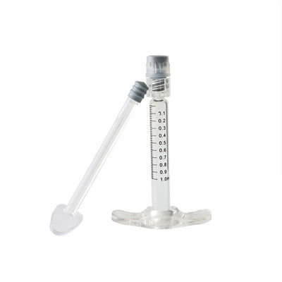 Seringues de verre à verrouillage Luer vide avec plongeur métallique ou plastique pour huile cosmétique