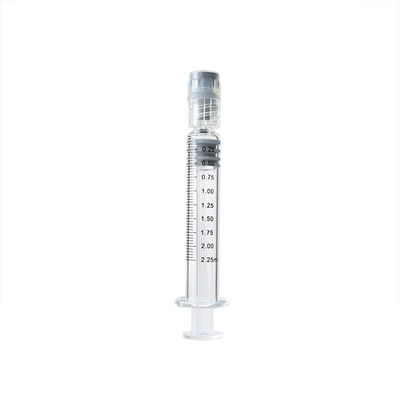 Seringue en verre 2.25ml de serrure stérile réutilisable de Luer pour l'huile du chanvre CBD