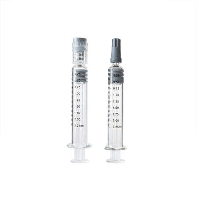 seringue en verre de serrure de 2.25ml Luer pour les seringues réutilisables de limande d'huile de concentré