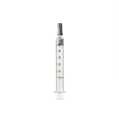 Seringues en verre stériles d'astuce de serrure de Luer pour la seringue de limande de l'huile 3ml de CBD