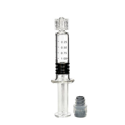 Seringues en verre de concentré du chanvre CBD de la serrure 1mL de Luer de seringue avec les aiguilles émoussées