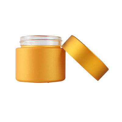 Couvercle à visser en verre de pot de mauvaise herbe d'or large de la bouche 2oz pour le