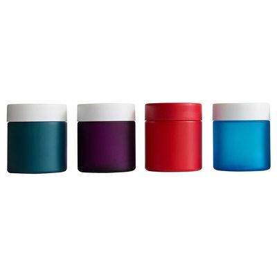 Un pot de verre étanche à l'odorat, un pot de fleurs de , 3 oz, 4 oz, 5 oz.