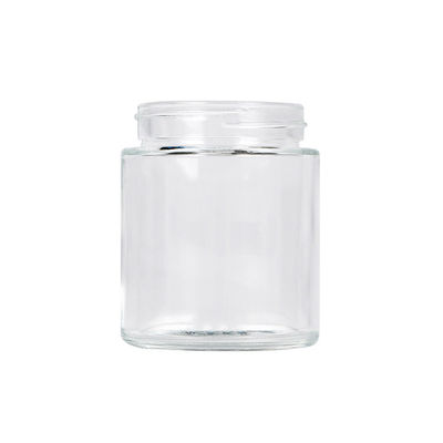 Pot d'emballage de mauvaise herbe de centre de détection et de contrôle 4oz clair avec le pot de  en verre de couvercle de vis