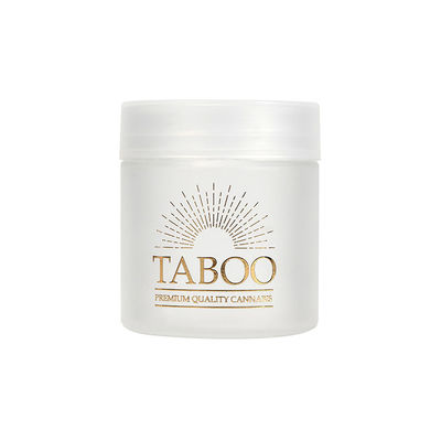 Un bocal en verre haut de gamme avec conception à face droite, certifié CR et à l'épreuve des enfants, 1 oz, 2 oz, 3 oz, 4 oz, 5 oz.