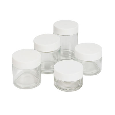 Un pot de verre étanche à l'odorat, un pot de fleurs de , 3 oz, 4 oz, 5 oz.