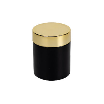 5oz Matte Black Glass Weed Jar avec le chapeau résistant d'enfant