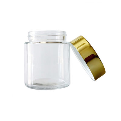 Un bocal en verre haut de gamme avec conception à face droite, certifié CR et à l'épreuve des enfants, 1 oz, 2 oz, 3 oz, 4 oz, 5 oz.