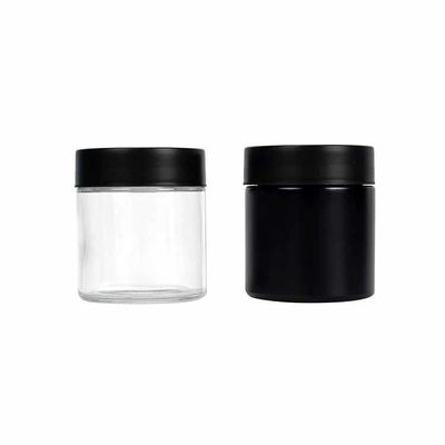 Un bocal en verre haut de gamme avec conception à face droite, certifié CR et à l'épreuve des enfants, 1 oz, 2 oz, 3 oz, 4 oz, 5 oz.