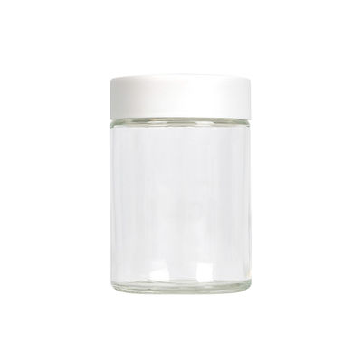Bouche large 5oz de chanvre de fleur de pot en verre clair de mauvaise herbe sans plomb