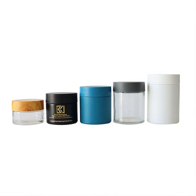 Bouteilles de stockage en verre de 60 mm de diamètre avec un bouchon lisse et un certificat de verrouillage pour enfants résistant aux enfants