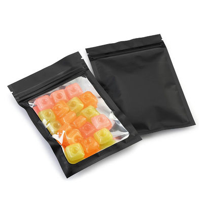 Sacs Mylar à l' épreuve des enfants mat noir personnalisables