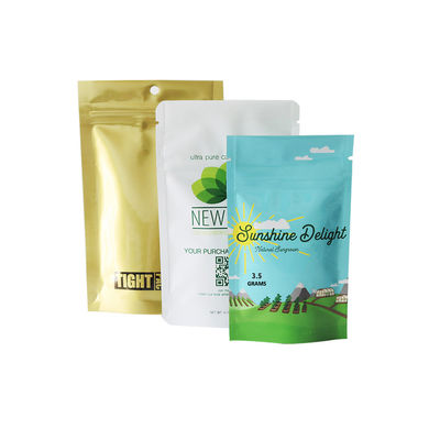 mauvaise herbe de 28g 454g CBD Mylar empaquetant la finition zip-lock de toucher doux de sac de marijuana