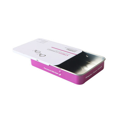 Enfant recyclable Tin Box Slide Lid  résistant empaquetant pré des bidons de petit pain