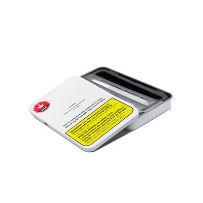 Glissière faite sur commande Tin Box de cigarette de Preroll de paquet de mauvaise herbe de caisse portative en métal