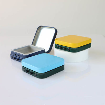 Adapté aux besoins du client imprimant l'étain de menthe de Tin Box Child Resistant Hinged de place 50 x 50 x 15 millimètres