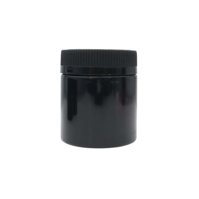 les  en plastique noirs de fleur de pot de l'mauvaise herbe 4oz cognent l'emballage avec le chapeau