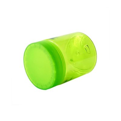 Pot résistant du  4oz de pot d'enfant de plastique vert transparent d'ANIMAL FAMILIER pour la fleur de 5g 6g