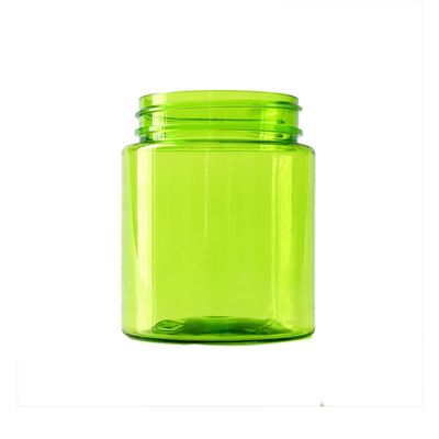 Pot résistant du  4oz de pot d'enfant de plastique vert transparent d'ANIMAL FAMILIER pour la fleur de 5g 6g