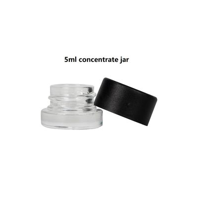 Pot en verre de concentré fait sur commande de la couleur 9ml 5ml avec le couvercle résistant de vis d'enfant