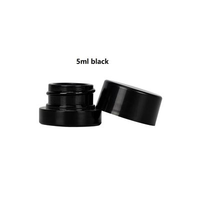 Pot en verre 5ml de concentré noir blanc naturel pour l'éclat de résine de cire de