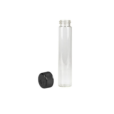 Tubes en verre transparent de 120 mm de longueur, couvercle en plastique