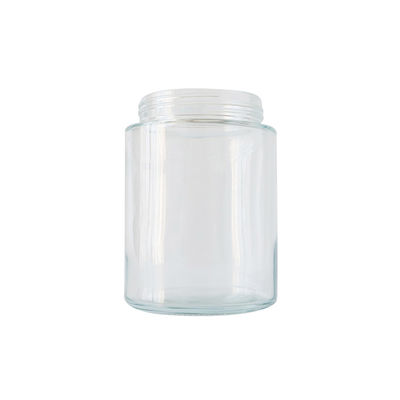 Pot en verre sans danger pour les enfants de grand couvercle en bambou de la taille 18oz pour la fleur de CBD