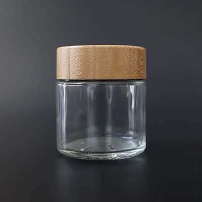 pot en verre de mauvaise herbe de preuve d'odeur de l'espace libre 3.5g pour le logo fait sur commande de fleurs sèches