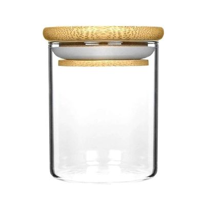 Pot hermétique en verre de Borosilicate de catégorie comestible avec le couvercle 18oz - 28 grammes