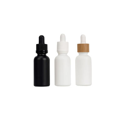 Bouteille à goutte à goutte en couleur d'impression personnalisée pour l'huile essentielle et le sérum Bouteille en verre noir résistant aux enfants avec goutte à goutte